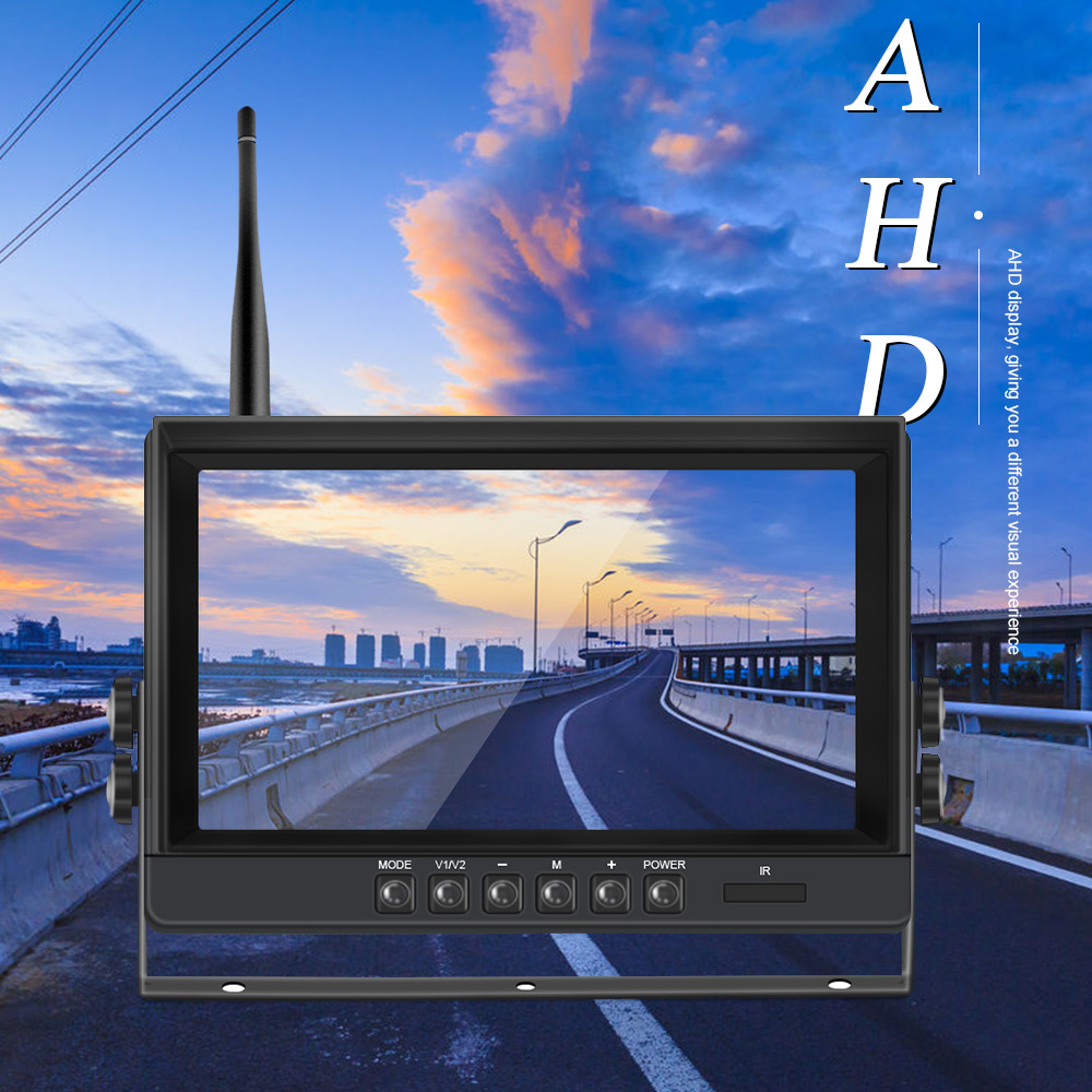 AHD 9 inch Wireless Car Monitor 4ch Quad DVR Dash Monitors Display IPS Screen Video Recorder Truck Wifi Backup Vehicle Camera