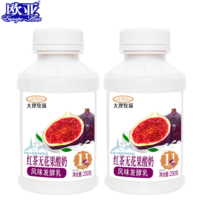 Europe-Asia Black Tea Fig Fermented Yogurt Probiotic Dairy Drink