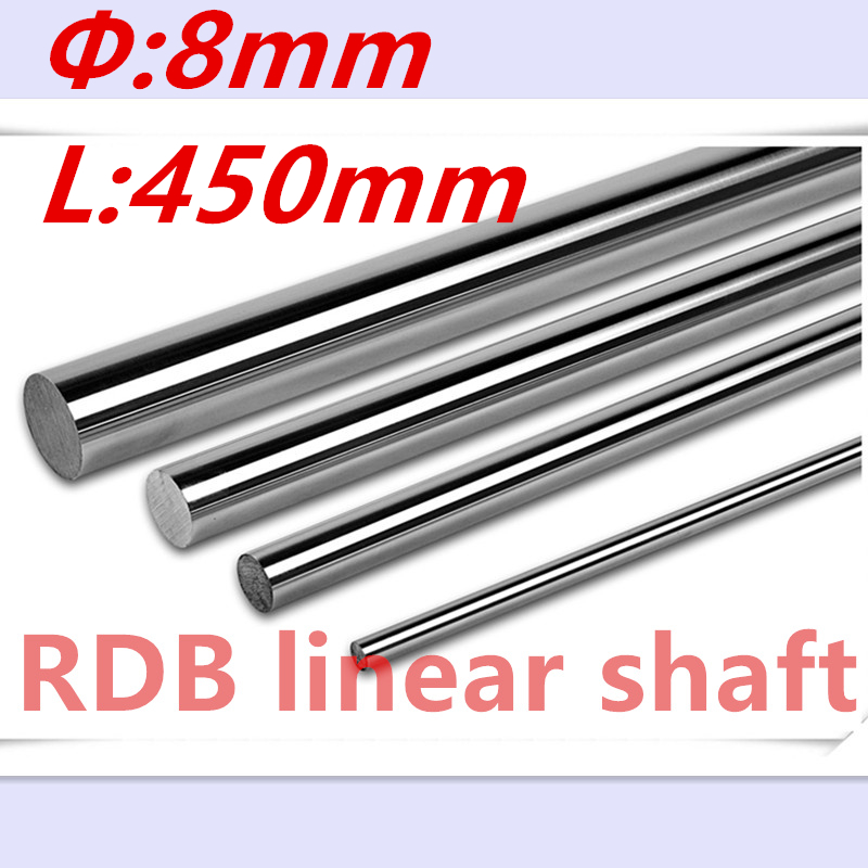 2 pcs 3D printer rod shaft WCS8mm linear shaft L450mm chrome plated linear motion guide rail round rod 8mm 450mm