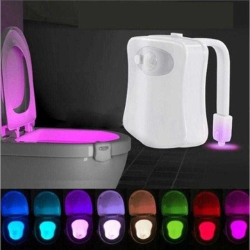 Smart Bathroom Toilet Night Light LED Body Motion Activated On/Off Seat Sensor Lamp 8 Color PIR luces led decoracion lighting