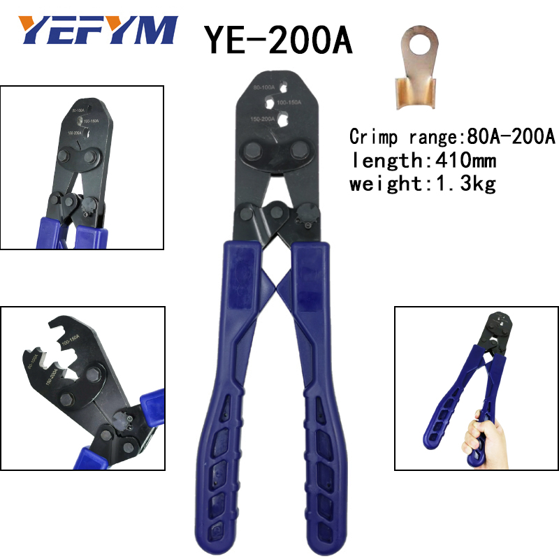 Crimping plier tools for OT opening terminal capacity 5A-200A wire high-strength alloy integrated molding electrician tools