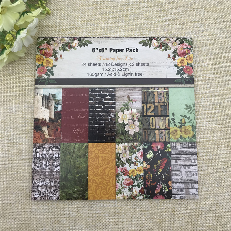 6"X6"the free life patterned paper Scrapbooking paper pack handmade craft paper craft Background pad
