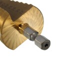 3pc Hss step drill bit set cone hole cutter Taper metric 4 - 12 / 20 / 32mm 1 / 4 " titanium coated metal hex core drill bits