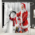 4-Piece Set Of Santa Claus Snowman Bathroom Mat Cover Bathing Toilet Cover Christmas Party Decoration Supplies Combination