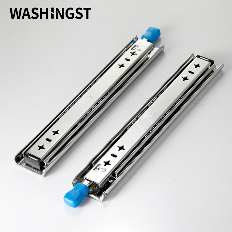 Hot Heavy Duty Full Extension with Lock Drawer Slides Loading 120kg Ball Bearing Furniture 53mm Drawer Runners