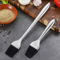 2Pcs Basting Brushes Silicone Oil Brush Kitchen BBQ Grilling Baking Cooking Brush with Back Up Brush Head Barbecue Cooking Tools