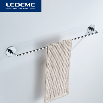LEDEME Towel Bar Towel Holder Bathroom Hotel Shelf Rack Single Shot 60cm Towel Racks Hanger L5701