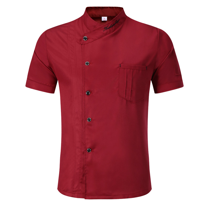 Kitchen Chef Uniform Breathable Single-breasted Food Service Jacket Unisex Restaurant Hotel Pastry Cook Wear Work Wear Uniforms