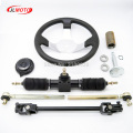 300mm Steering wheel 430mm Full Steel Gear Rack Pinion 380mm U Joint Tie Rod Knuckle Assy Fit For Go Kart Buggy UTV Bike Parts