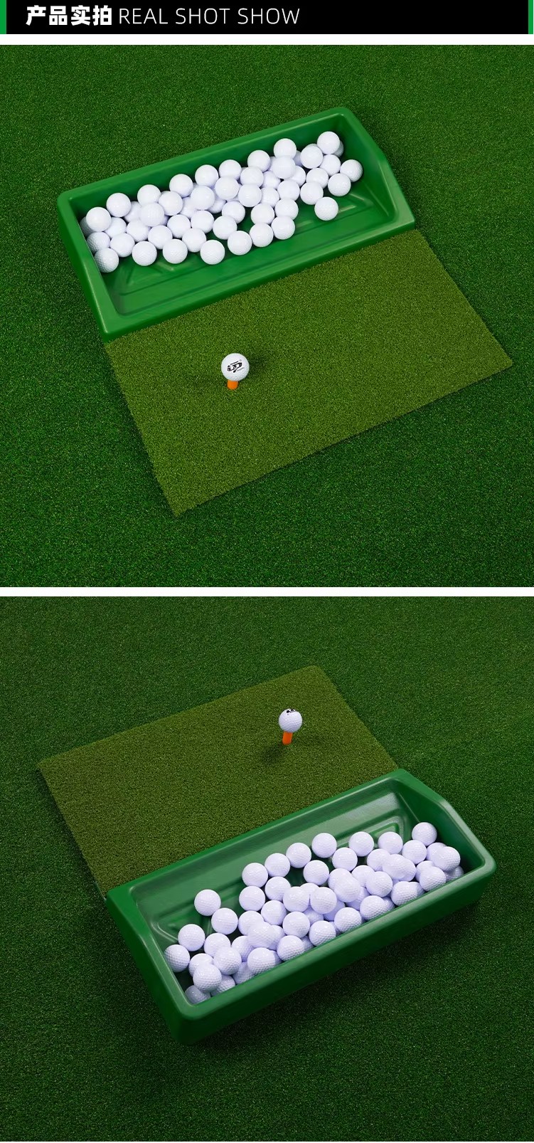 Golf Ball Storage Box Anti-Drainage Groove 100-Ball Capacity ABS Material Weather-Resistant for Home Range