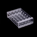 Test Tubing Rack Holder 11mm Dia School Supply Lab Equipment Plastic 24 Holes 1.5ml Clear Centrifugal Test Tube