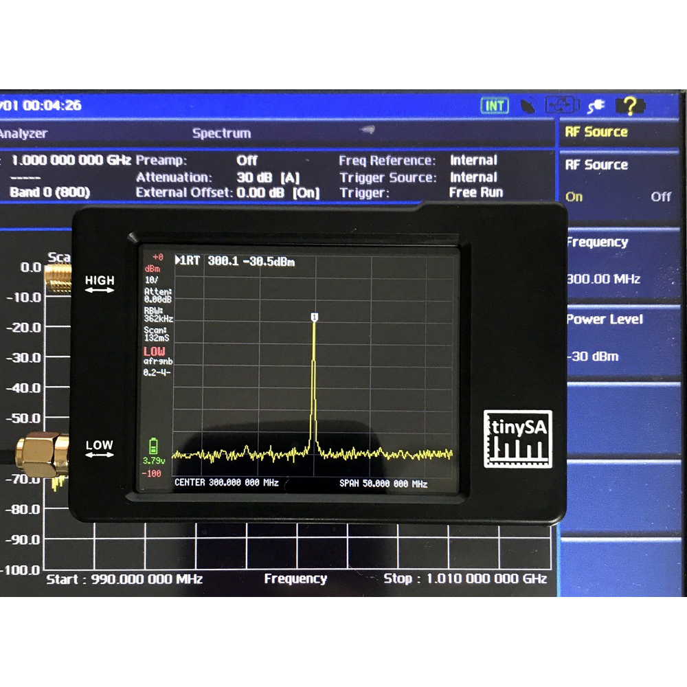 DropShipping Handheld Micro Spectrum Analyzer TinySA 2.8inch Display Touch Screen Two Input Micro Spectrum Analyzer with Battery