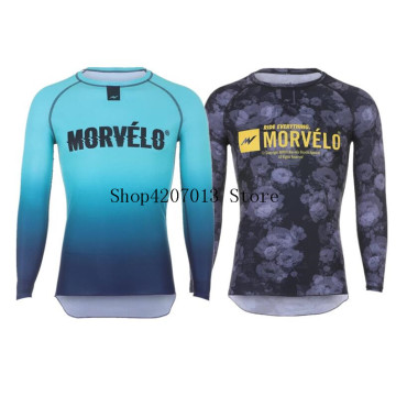 Morvelo Cycling Base Layers Long Sleeves Compression Bicycle Running Bodybuilding Bike Clothes Jersey Sports Underwear Clothing