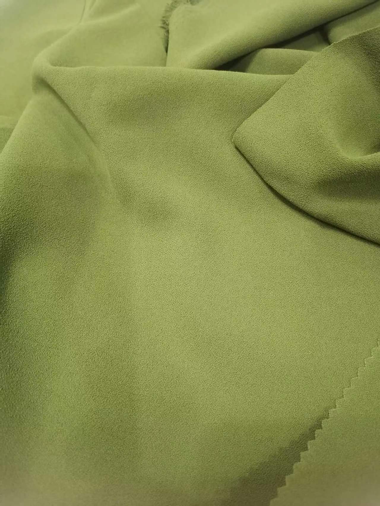POLYESTER WOVEN CEY MOSS CREPE FABRIC