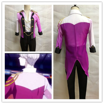 Anime Cosplay Yuri on Ice Cosplay Costume Victor Nikiforov Uniform Suit Outfit Shirt & Coat & Pants & Gloves Halloween Costume