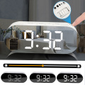 Digital Alarm Clock Mirror Digital Clock Snooze LED Night Lights Temperature Table Clocks Desk Clock Creative Home Decoration