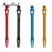 10Pcs/Pack 53mm 2BA Lightweight Shaft Thread Aluminium Alloy Re-Grooved Dart Shafts Replacement Parts Red /Black /Blue /Gold