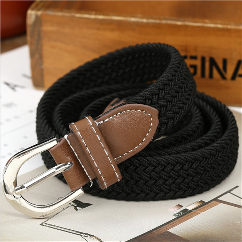 Meihuida New Mens Casual Stretch Woven Belt Women's Child Elastic Belts For Jeans knitted belts men Modeling cinturon