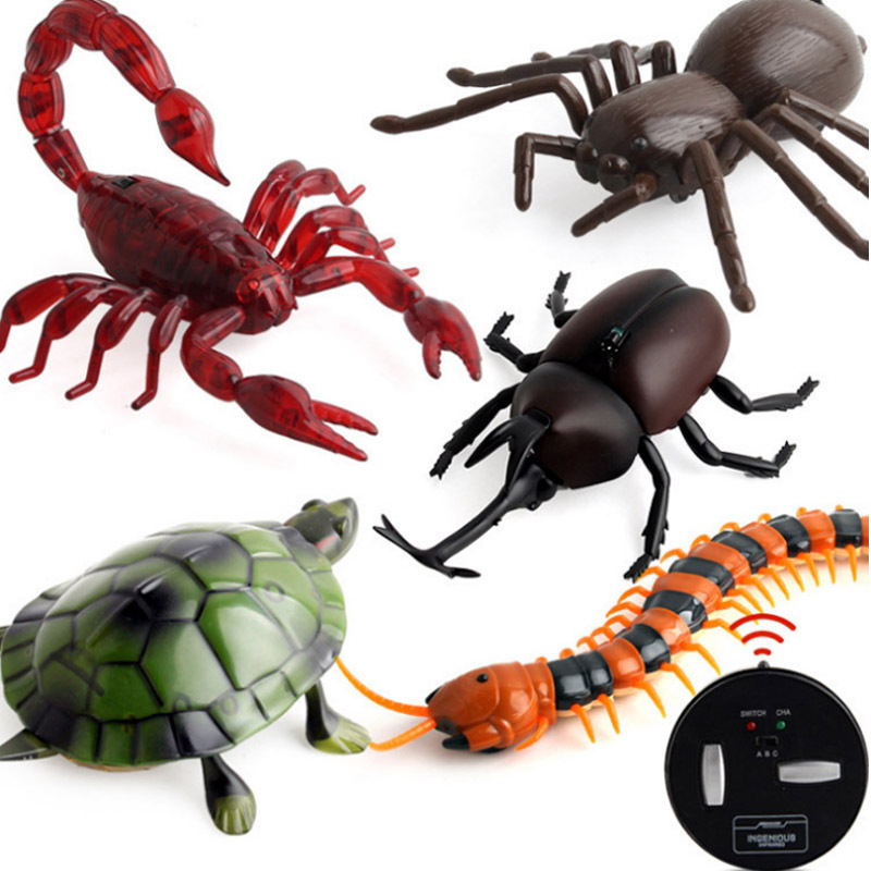 Infrared RC Remote Control Animal Toy Kit for Kids Adults Smart Cockroach Spider Snake Ant Prank Jokes Radio Insect for Boys