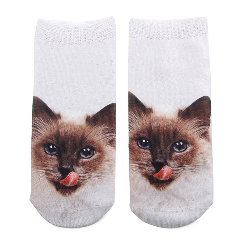 Baby Girls Boys Socks Boys Cartoon 3D Printing Cat Socks For Unisex Christmas Gift Cute Socks Cotton Low Ankle Kids Funny Sock