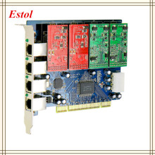 TDM410P Asterisk PCI card with FXS/FXO ports,analog voice card,Asterisk/Trixbox/Elastix/Freeswitch IP PBX