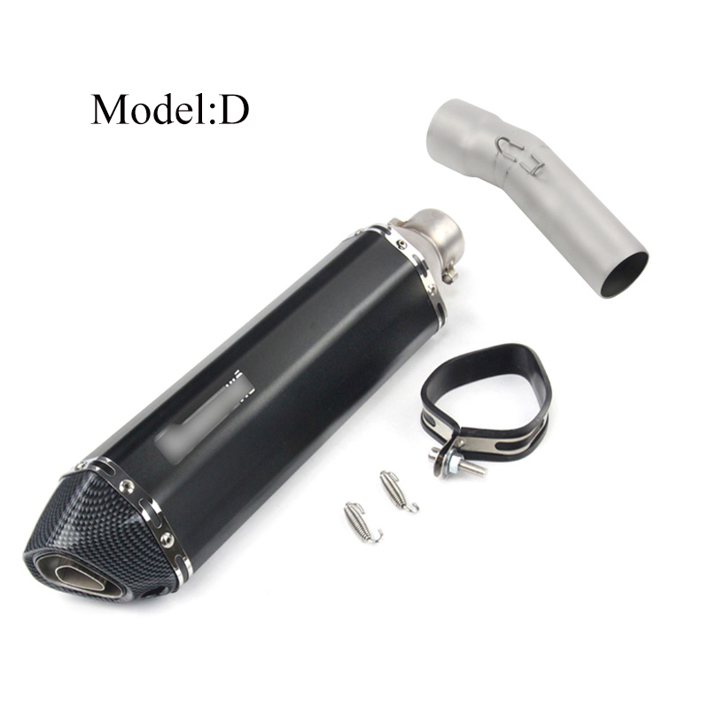 Left Side Motorcycle Exhaust System Pipe Escape Exhaust Silencer Muffler Tips Mid Link Pipe For BMW F800R F800GT F800GS Slip On