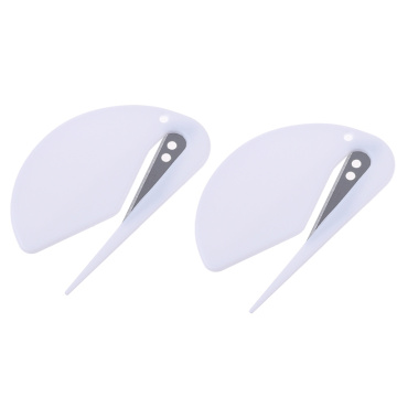 2 X Plastic Letter Opener Mail Envelope Opener Safety Paper Guarded Cutter Blade