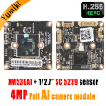 H.265AI/H.265+/H.264 4MP 2560*1440Pixel XM530AI+SC5239 1/2.7" CMOS sensor IP Camera Module Board ONVIF XMEYE