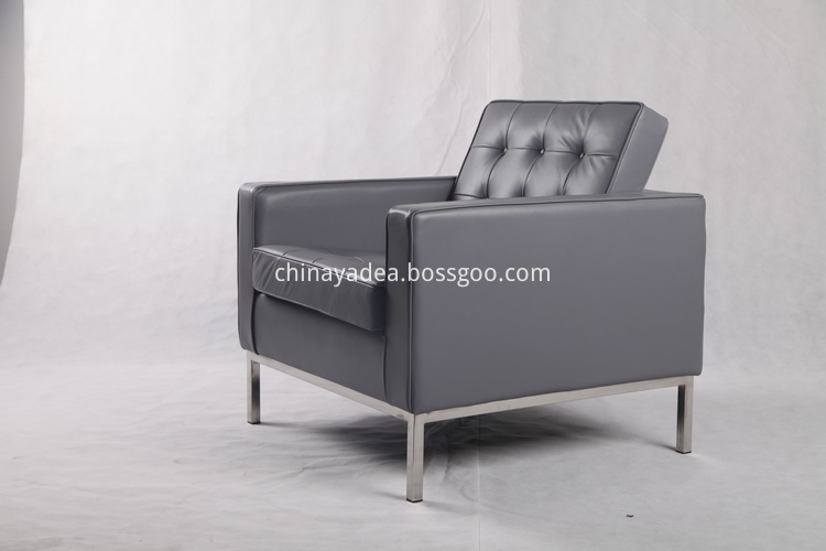 grey leather sofa
