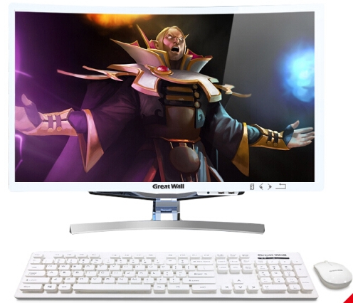 All in one computer desktop pc with cpu i5/i7 Ram 8G SSD 120G and 23.6 27 32 inch curved lcd hd screen display panel