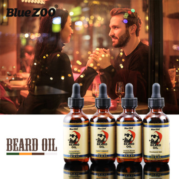 60ML Beard Oil 4 Tastes Beard Wax Balm Hair Loss Products Leave-In Conditioner for Groomed Beard Growth Health Care Tools