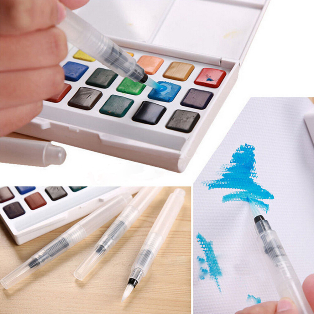 3PCS Refillable Pilot Water Brush Ink Pen for Water Color Drawing Illustration Multi Function Stationery Calligraphy Painting