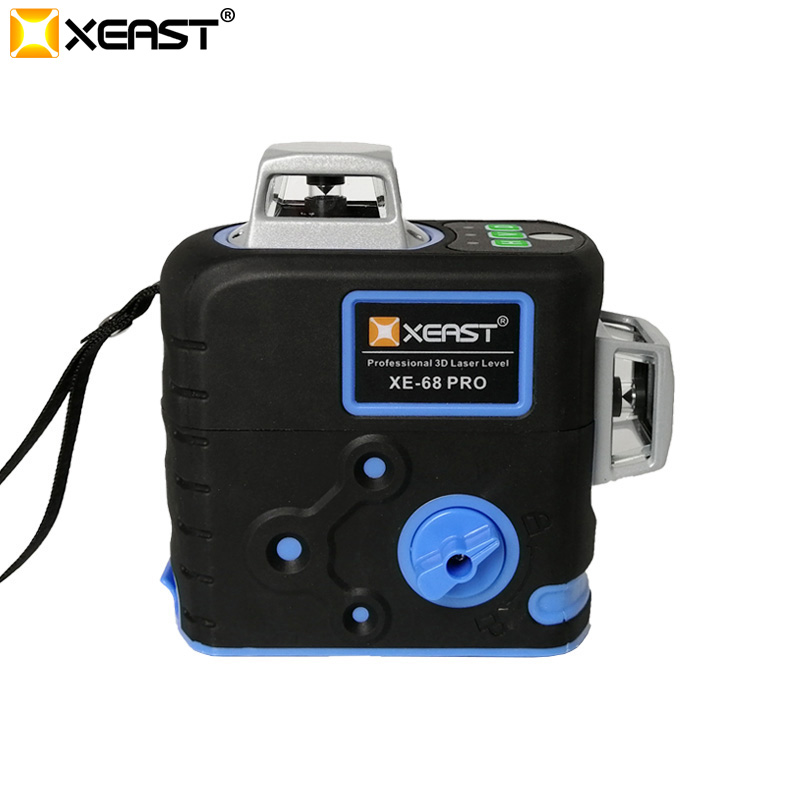 XEAST XE-68G Pro 3D Laser Levels 12 Lines Cross Level Self Leveling Outdoor 360 Rotary green Laser with Laser receiver
