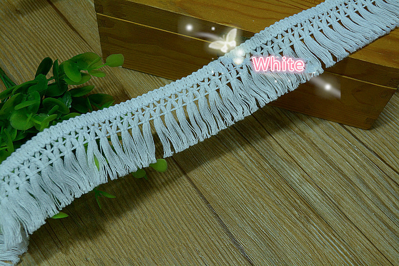 10Yard/Lot new special offer lace tassel handmade DIY garment accessories cotton lace fabric lace trim curtain material wide 4cm