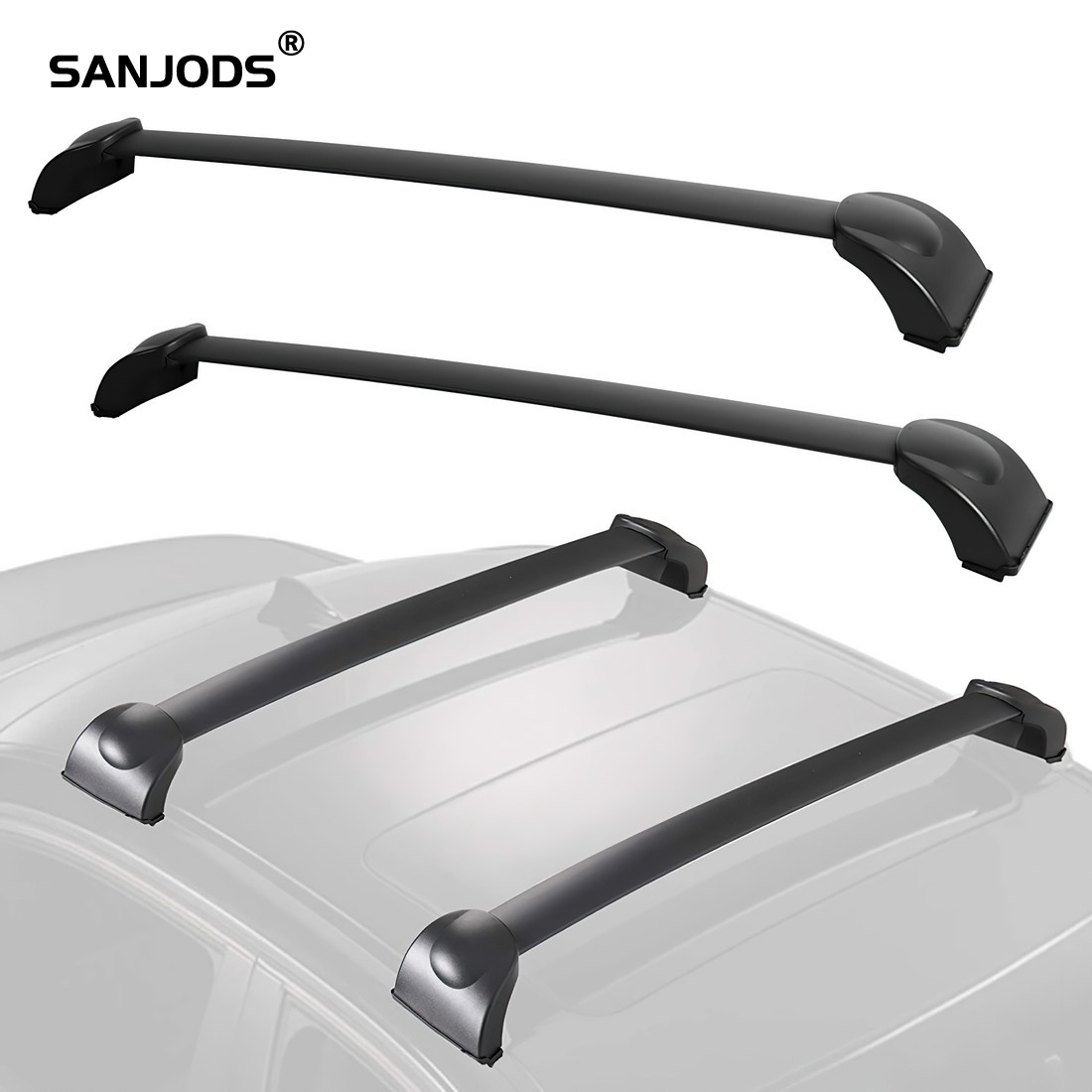SANJODS Car Roof Rack for Mazda CX-7 CX7 2007 2008 2009 2010 2011 2012 OE Style Aluminum Roof Rail Cross Bar Baggage Carrier