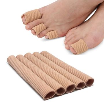 Fabric Finger Toe Protector Separator Applicator Pedicure Corn Callus Remover Hand Pain Relief Soft Silicone Tube Foot Care Tool