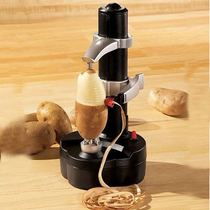 Home Kitchen Multifunction Stainless Steel Electric Peeler Automatic Fruit VegetablesTwo Spare Blades Potato Peeling Machine
