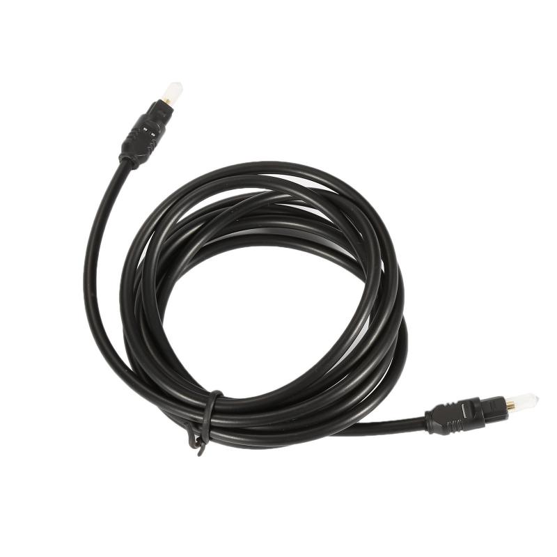 1.5m Digital Fiber Optical Optic Audio SPDIF MD DVD TosLink Cable Lead Cord 4.0mm Black Audio Optical Fiber Cable In Stock