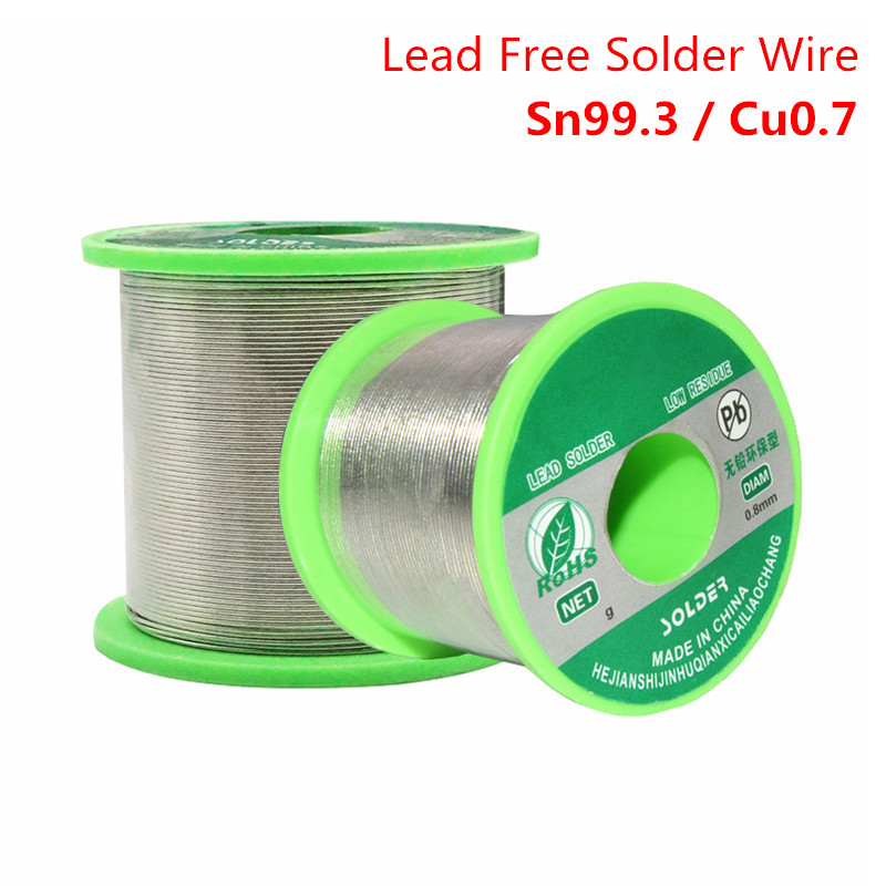 250g 500g 0.5/0.6/0.8/1.0/1.2/2.0mm Sn99.3 Cu0.7 Leed-free Solder Wire Roll Reel Unleaded Lead Free Rosin Core Flux Welding Tool