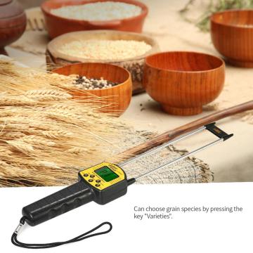 Handheld LCD Digital Grain Moisture Meter Hygrometer with Measuring Probe for Corn Wheat Rice Bean Peanut Sorghum