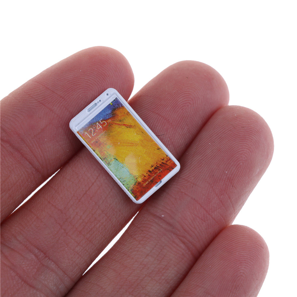 Mini White Cell Phone Model For 1:6 Cellphone Mobile Phone Model Dollhouse Miniature Dolls Accessories
