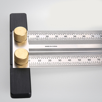 High-precision Scale Ruler T-type Hole Ruler Stainless Woodworking Scribing Mark Line Gauge Carpenter Measuring Tool