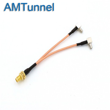 SMA Female to TS9/SMA/CRC9 Male Connector Splitter Combiner RF Coaxial Pigtail Cable use for 3G 4G modem HUAWEI ZTE