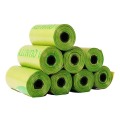 8 Rolls/120Pcs Green Plastic Waste Bag Pick-Up Toilet Bags Feces Bags Thicken Pet Waste Bags Garbage Durable Cleaning Waste Bag