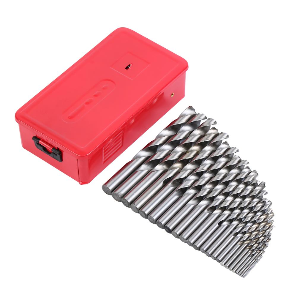 25pcs HSS Twist Drill Bit Set in Metal Cobalt Drill Bit With Red Box 1- 13mm