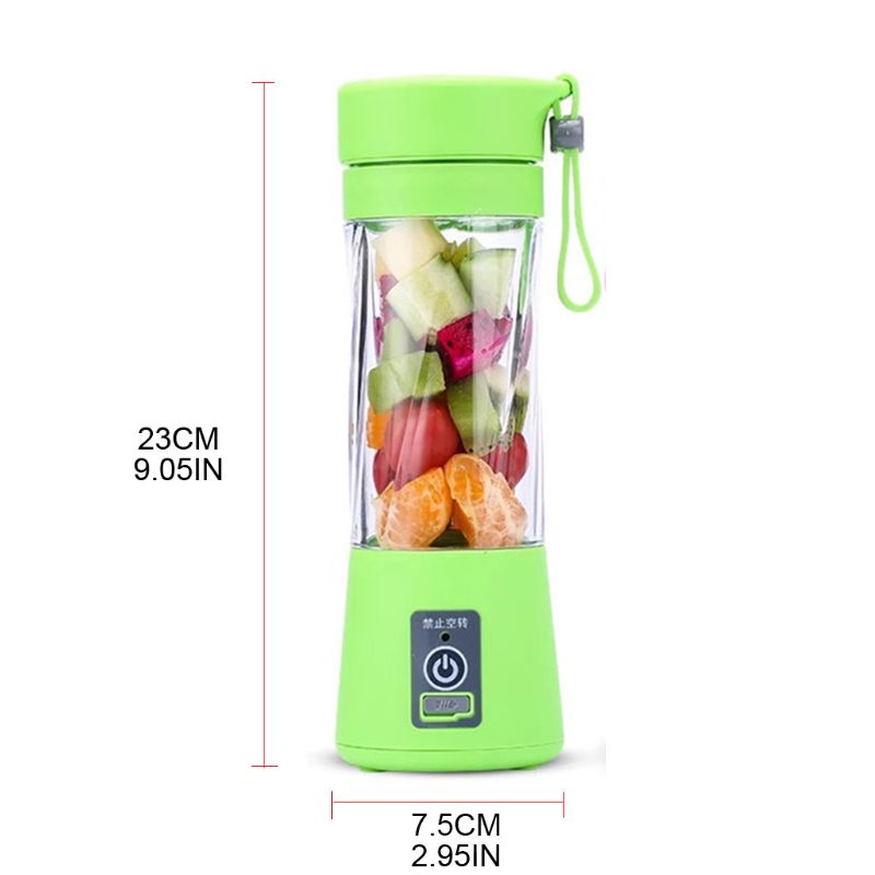 6 Blades Portable Blender Travel USB Electric Juicer Cup Machine Electric Kitchen Food Fruit Vegetable Smoothie Mixer