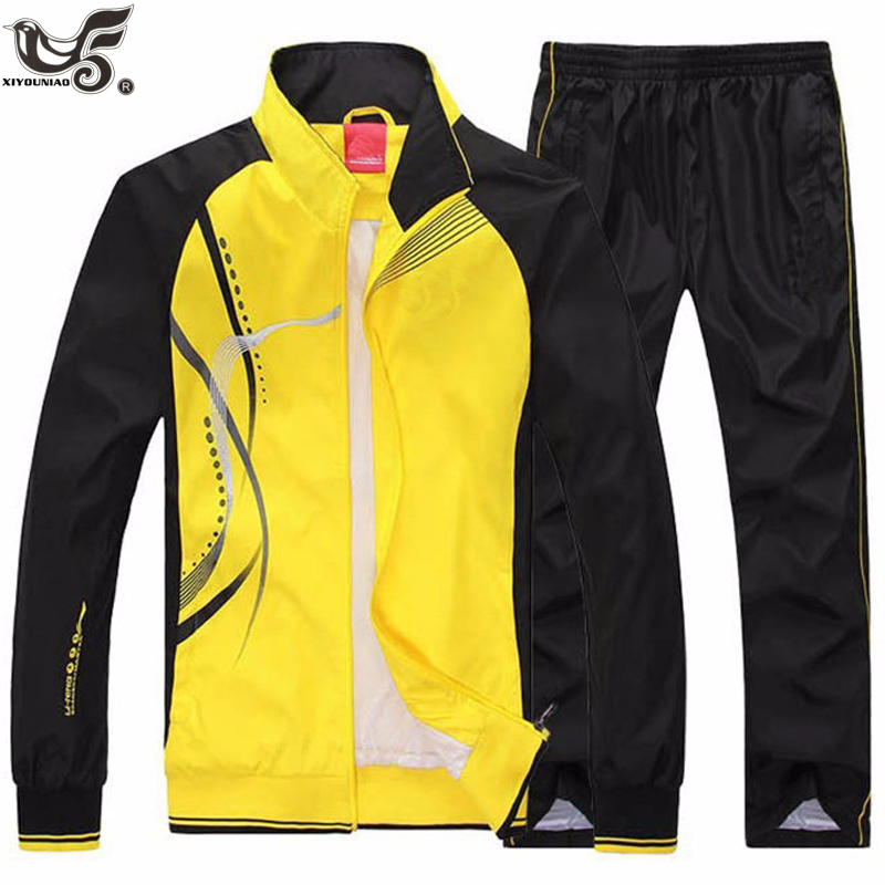 new Men's Set Spring Autumn Men Sportswear 2 Piece Sport Suit Jacket+Pant Sweatsuit Men Clothing basketball Tracksuit Set