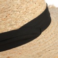 GEMVIE Summer Hats For Women Fringe Tassel Raffia Straw Hat With Black Ribbon Foldable Large Brim Sun Hat Men Beach Cap Panama