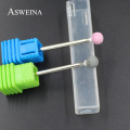 ASWEINA 5pc Ceramic Stone Nail Drill Bit 3/32" Rotary Burr Cuticle Clean Milling Cutter Manicure Pedicure Tool Nail Accessories