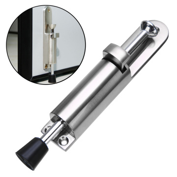 Luxury Stainless Steel Telescopic Door Stopper Silver Spring Loaded Step-On Door Holder Door Stops For Furniture Hardware